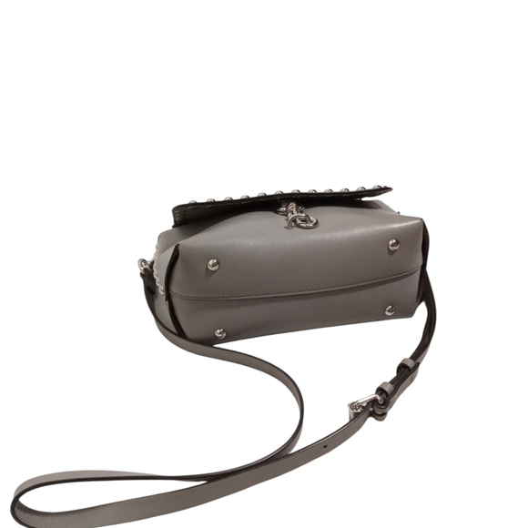 Rebecca Minkoff Gray Leather Studded Crossbody Bag with Adjustable Strap - Picture 4 of 9